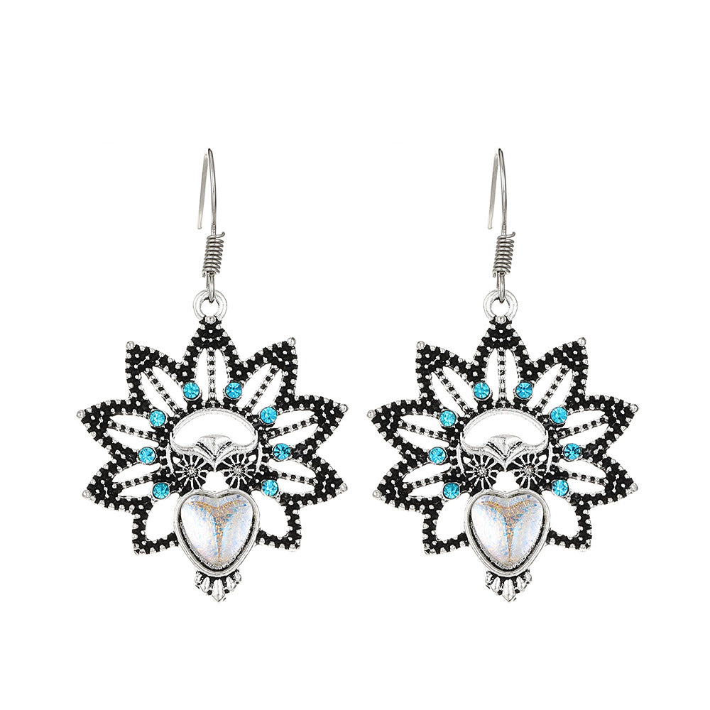 Wholesale Colorful gemstone earrings turquoise earrings